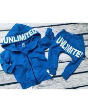 Bluza chłopięca z kapturem UNLIMITED r. 92-146 niebieska  