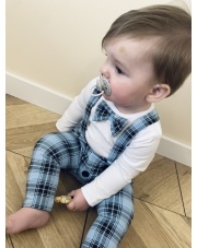 Komplet elegancki dla chłopca 62-86 błękit