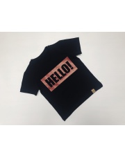 T-shirt chłopięcy HELLO! czarny+bordo Mimi 92-140